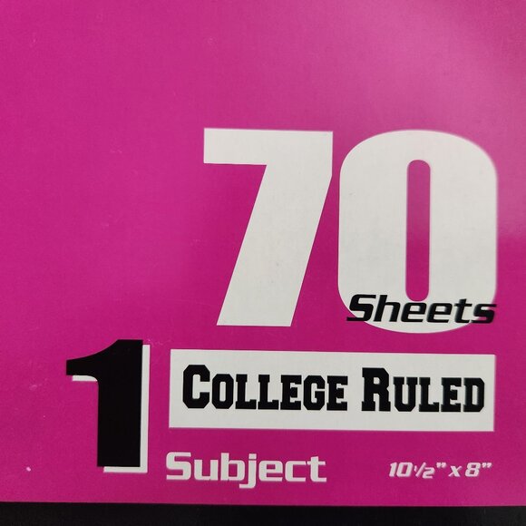 College Ruled 70 Page 1-Subject Spiral Notebooks Norcom Basic - Picture 5 of 6